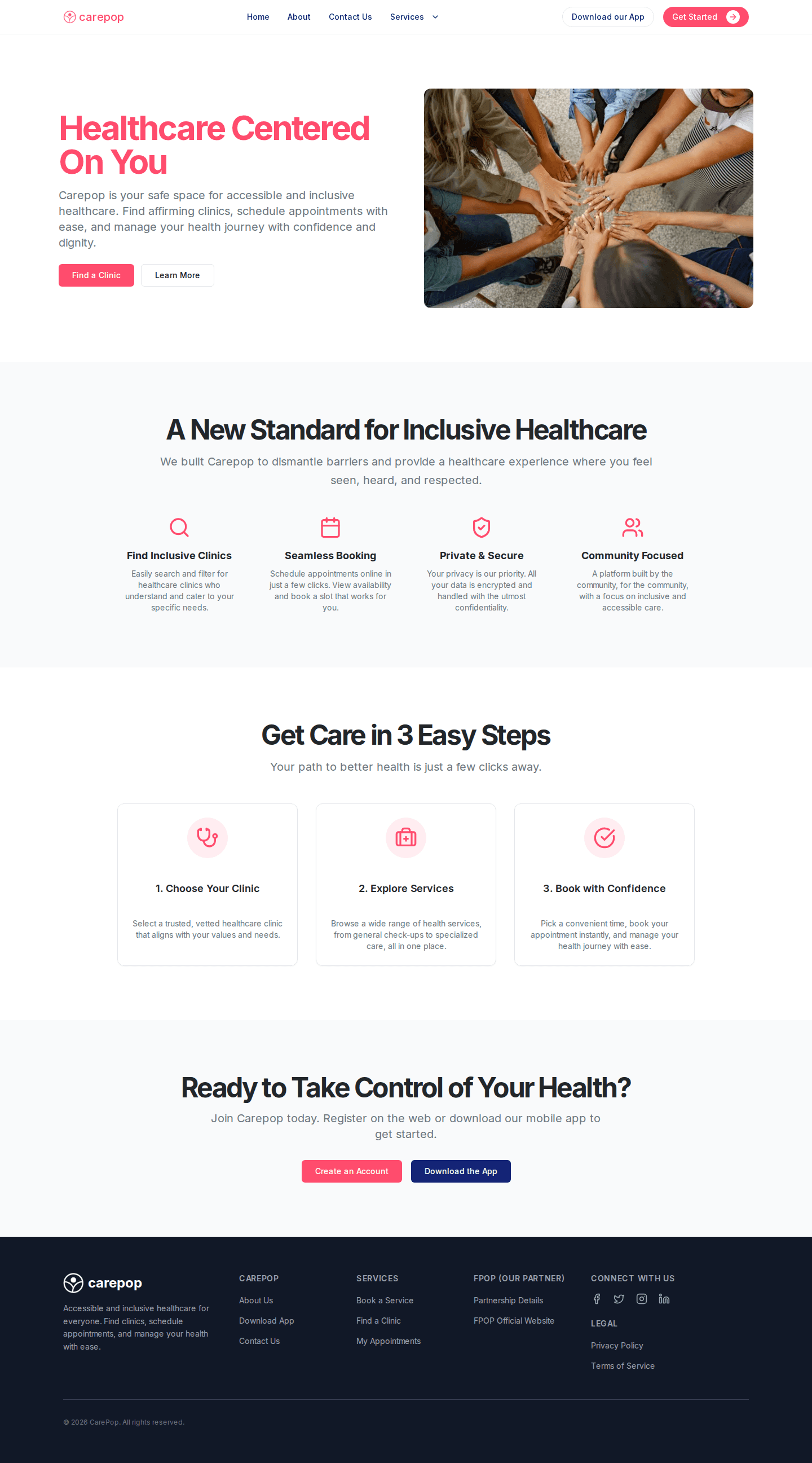 Carepop — Inclusive Healthcare Booking Platform